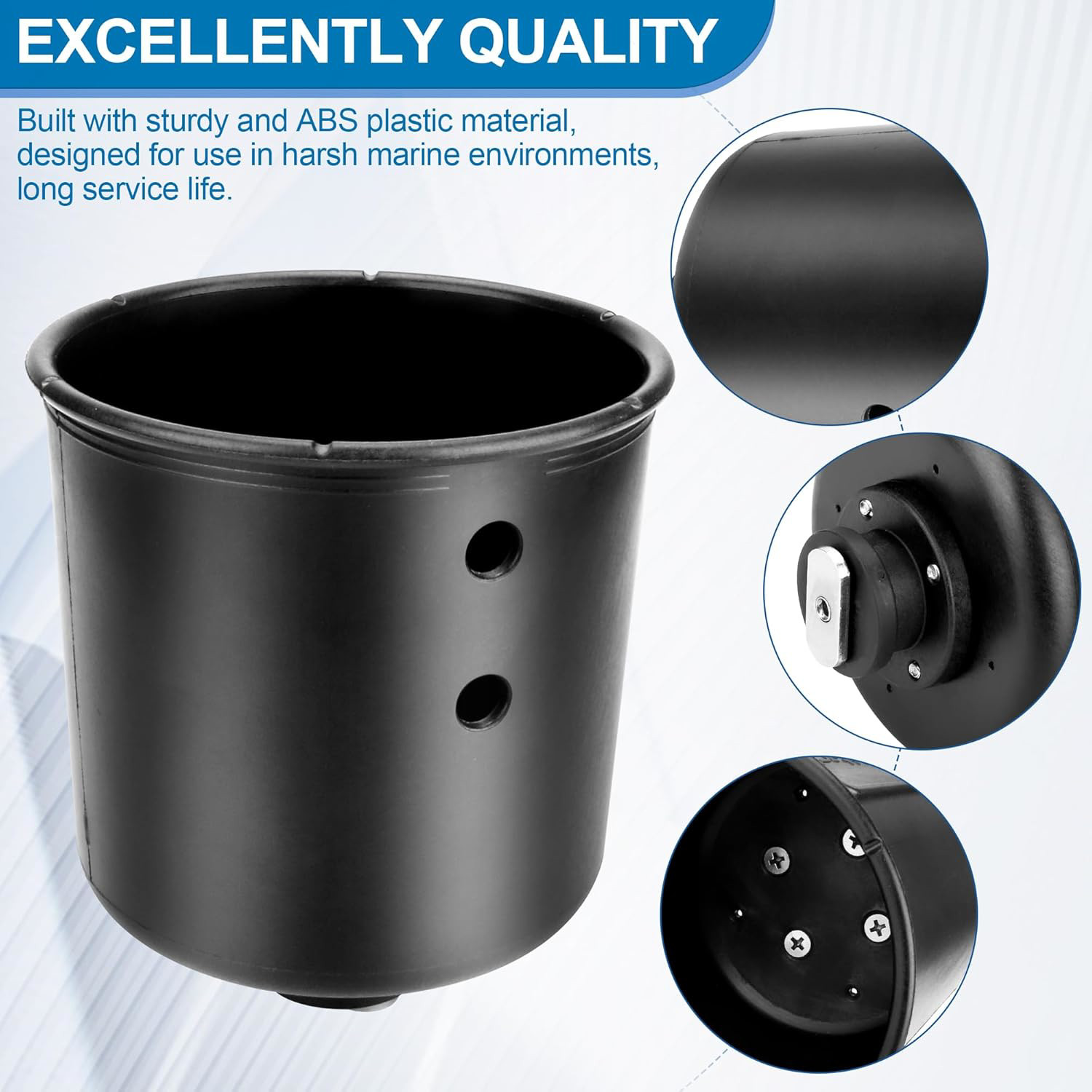 Kayak Cup Holder Track Mount, Multi-Functional Cup Holder for Kayak Also is