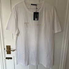 T By Alexander wang logo tee, Oversized, Medium, White, New With Tags