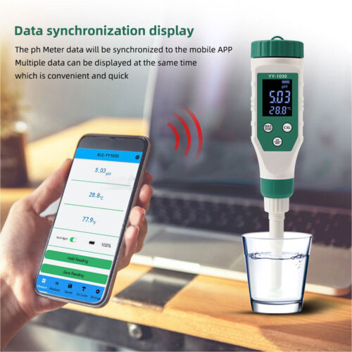 New Bluetooth APP Smart PH Meter Water Quality Tester Pen For Soil Food YY-1030 - Afbeelding 1 van 14