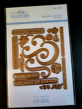 SPELLBINDERS Small Die of the Month Club Excl Jan23 Sentimental Ampersand Phrase