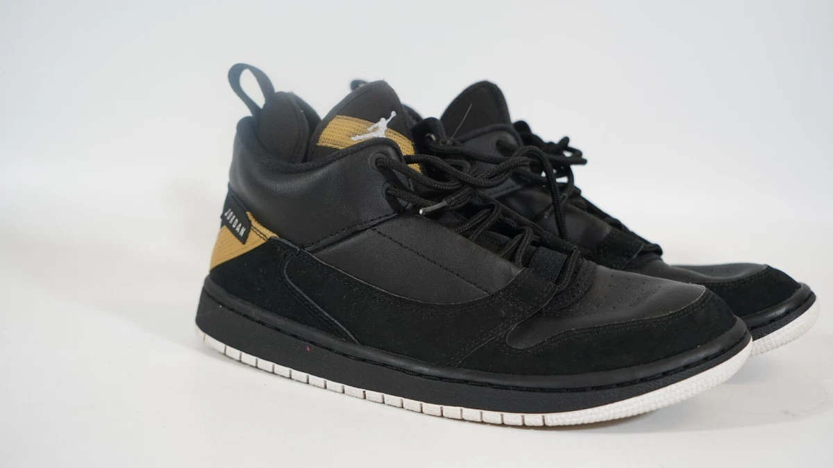 Jordan fadeaway black sales and gold