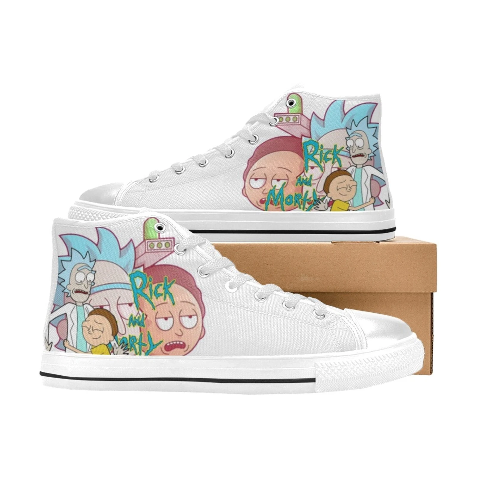 Rick and Rickandmorty High Top Sneakers Canvas Shoes