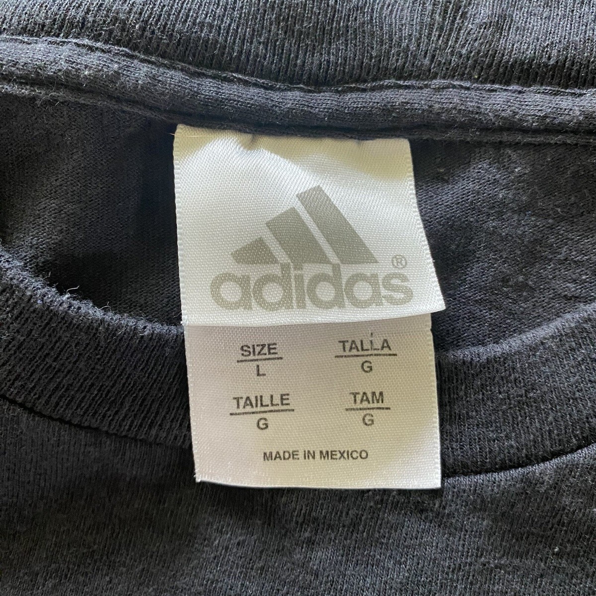VTG 2000s Adidas T Shirt Mens Large Blaxk Short Sleeve 3