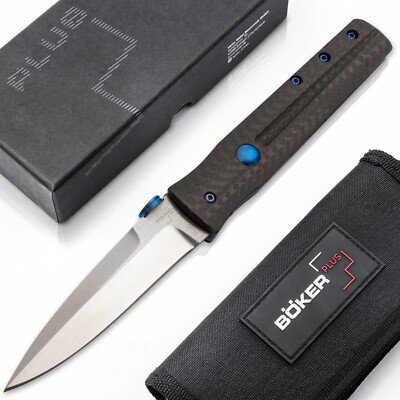 BÖKER PLUS Icepick Dagger Taschenmesser Schliff einseitig VG-10 Carbon 01BO199