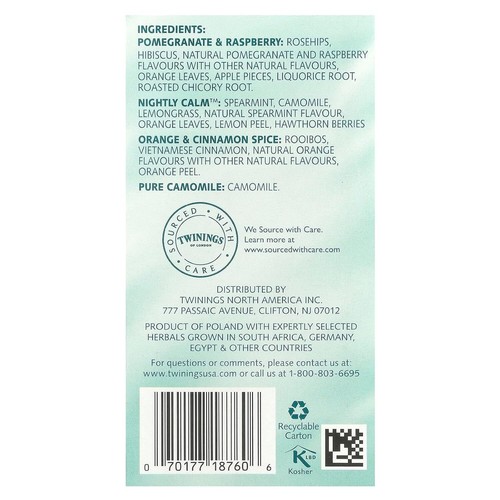 Twinings Assorted Herbal Tea 4 Flavor Variety Pack, Tea Bags - 20 count - Picture 2 of 3