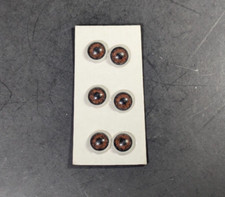12mm Glass Doll Eyes Brown 6ct ASPW Bear - NEW IN PACKAGING