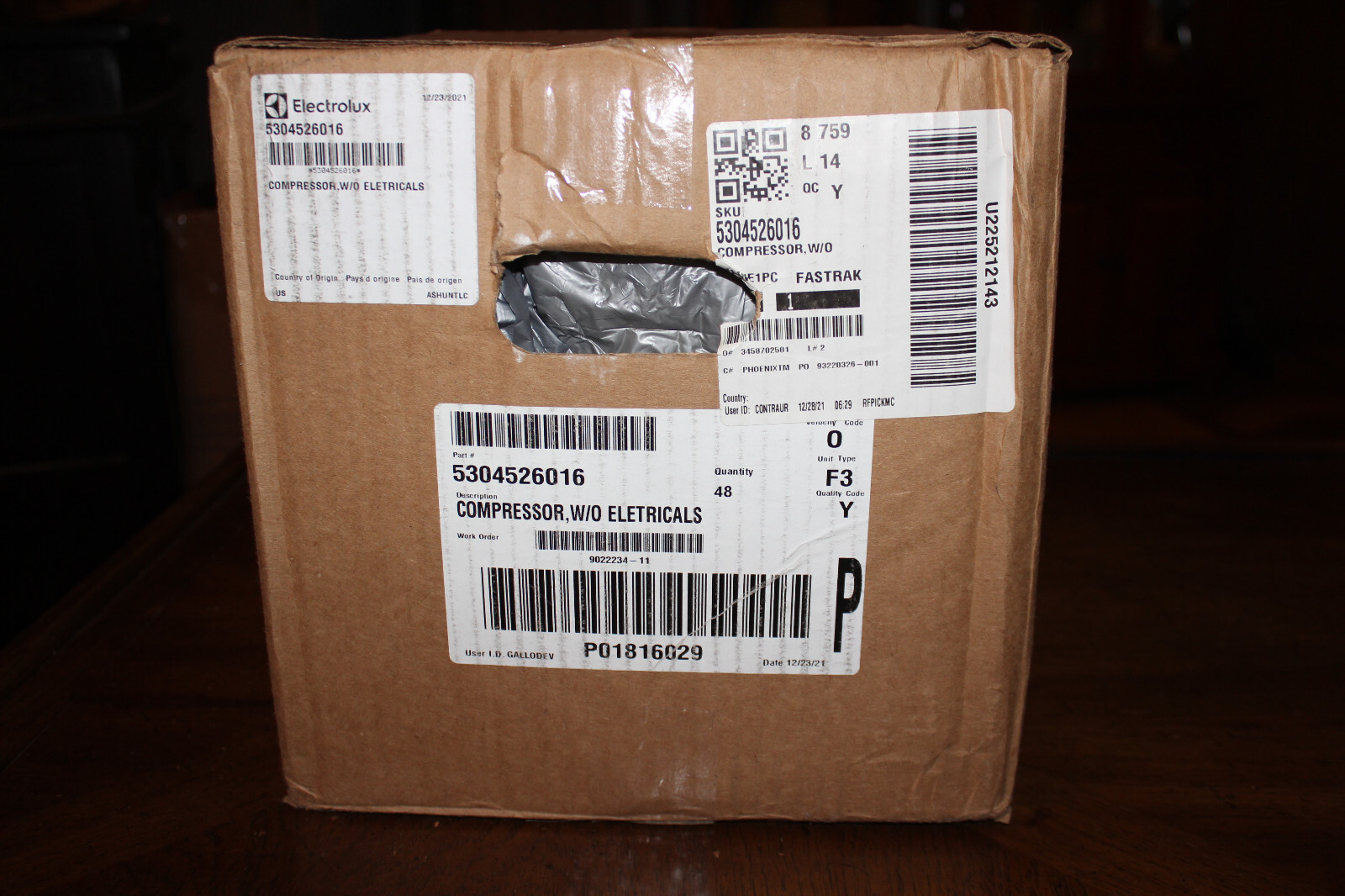Frigidaire Refrigerator Compressor Electrolux Genuine OEM Part