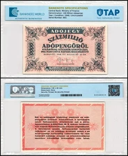 Hungary 100 Million Adopengo, 1946, P-142a, UNC Authenticated