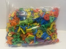 Vntg Magnetic Refrigerator Alphabet Letters Numbers Clean Approx 650 PCs 4.8 lbs