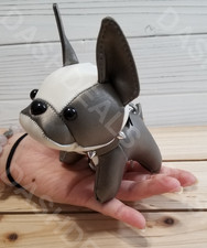 New LARGE Cute French Bulldog Keychain Cute Bully Dog Key ring White Gray