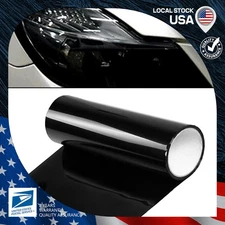 Durable Black Film Tint Lens Vinyl Wrap For Headlight taillight 12"x71" New