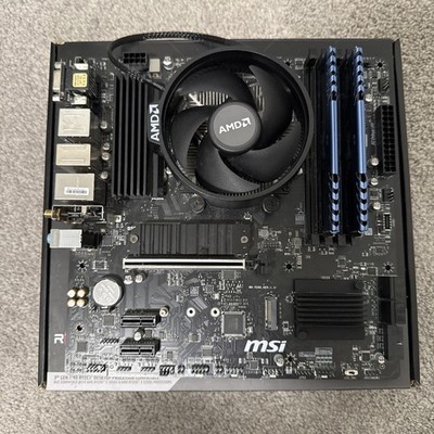 AMD Ryzen 5 5600 + MSI B550M WIFI mATX Motherboard + 16GB DDR4 3200 RAM Combo