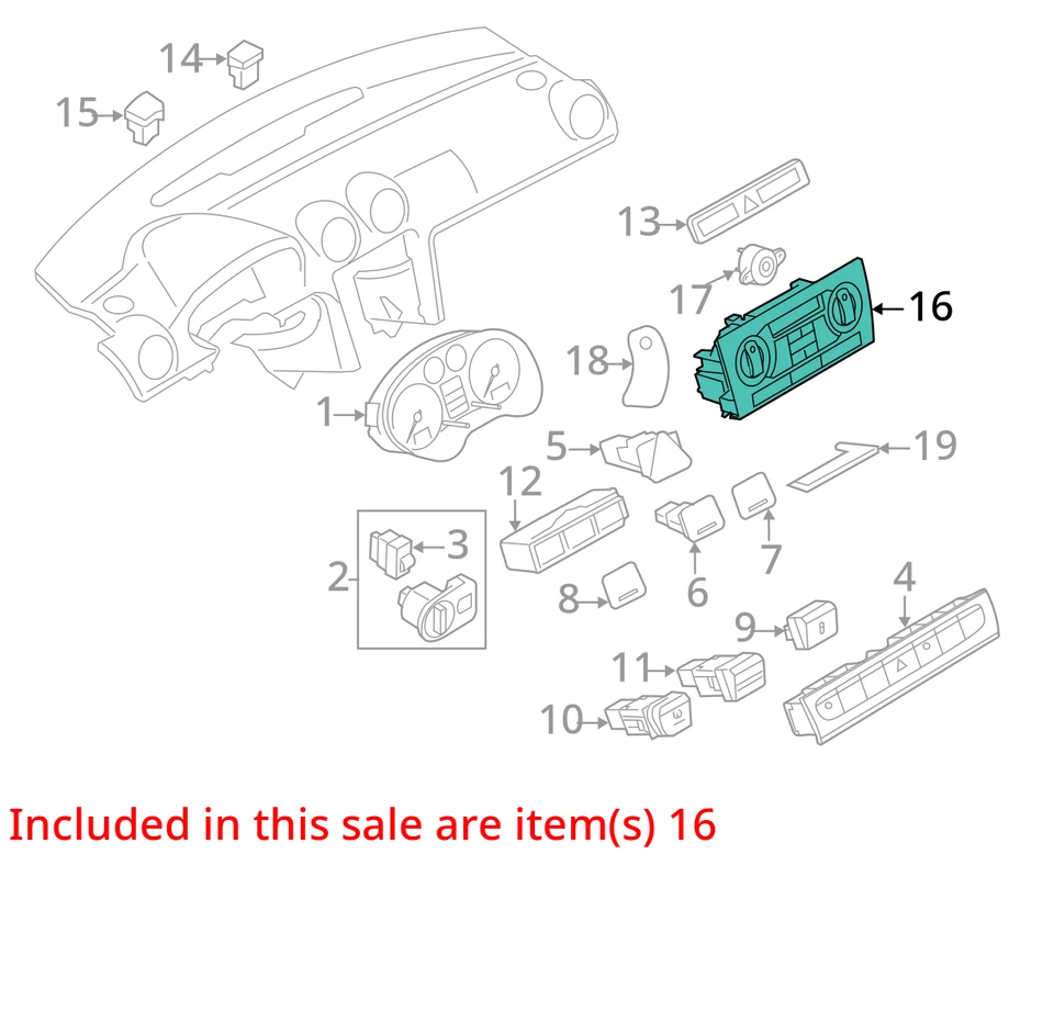 Control de clima térmico/aire acondicionado OEM sin asientos térmicos 09-13 AUDI A3 1303635 Foto 3 de 4