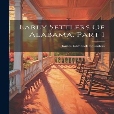 Early Settlers Of Alabama Part 1 James Edmonds Saunders Paperback