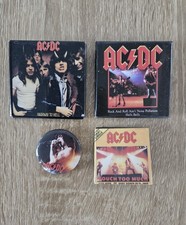 Vintage Early 1980's AC/DC Pins Lot Of 4