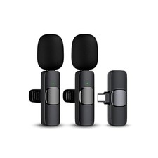 2PCS Wireless Lavalier Microphone for Android, Smartphones, Lapel Microphone
