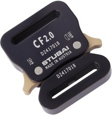 Stubai Click Fix 2.0 Aluminum Belt Buckles - Durable Non-Adjustable, Black