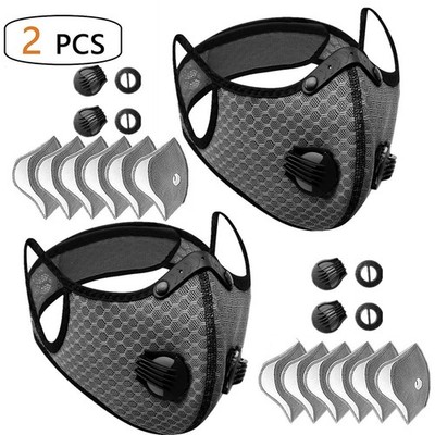 Reusable Half Face Respirator Mask Anti Dust Pollution Facepiece With Filters