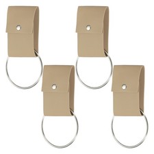 4Pcs Kitchen Towel Holder with Loop Leather Dish Towel Holder Khaki