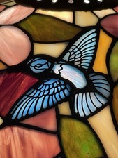 TIFFANY STYLE HUMMINGBIRD HEAVEN Stained glass table lamp PERFECT and GORGEOUS