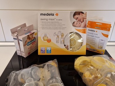 Medela Swing Maxi & Calma elektrische Doppel-Milchpumpe ++ viel Zubehör