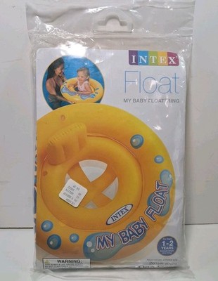 NEW Intex My Baby Float Ring Inflatable, 33lb max 26.5'' Yellow Pool Beach Sealed