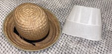 Authentic Amish Boys Straw Hat And Girls Bonnet