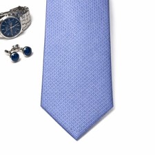 Bloomingdale's The Men's Store Men's Light Blue Slim Silk Textured Tie Formal