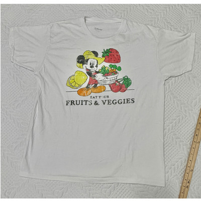 Disney Mickey Mouse Fruit Veggies Shirt PacSun Graphic Tee Vegetarian World