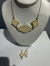 Lenox French Perles Ivory Women's Statement Necklace (18") With Earrings EUC