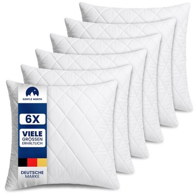 Gentle North Kopfkissen 6er Set für Bett & Sofa, mit Reißverschluss, waschbar