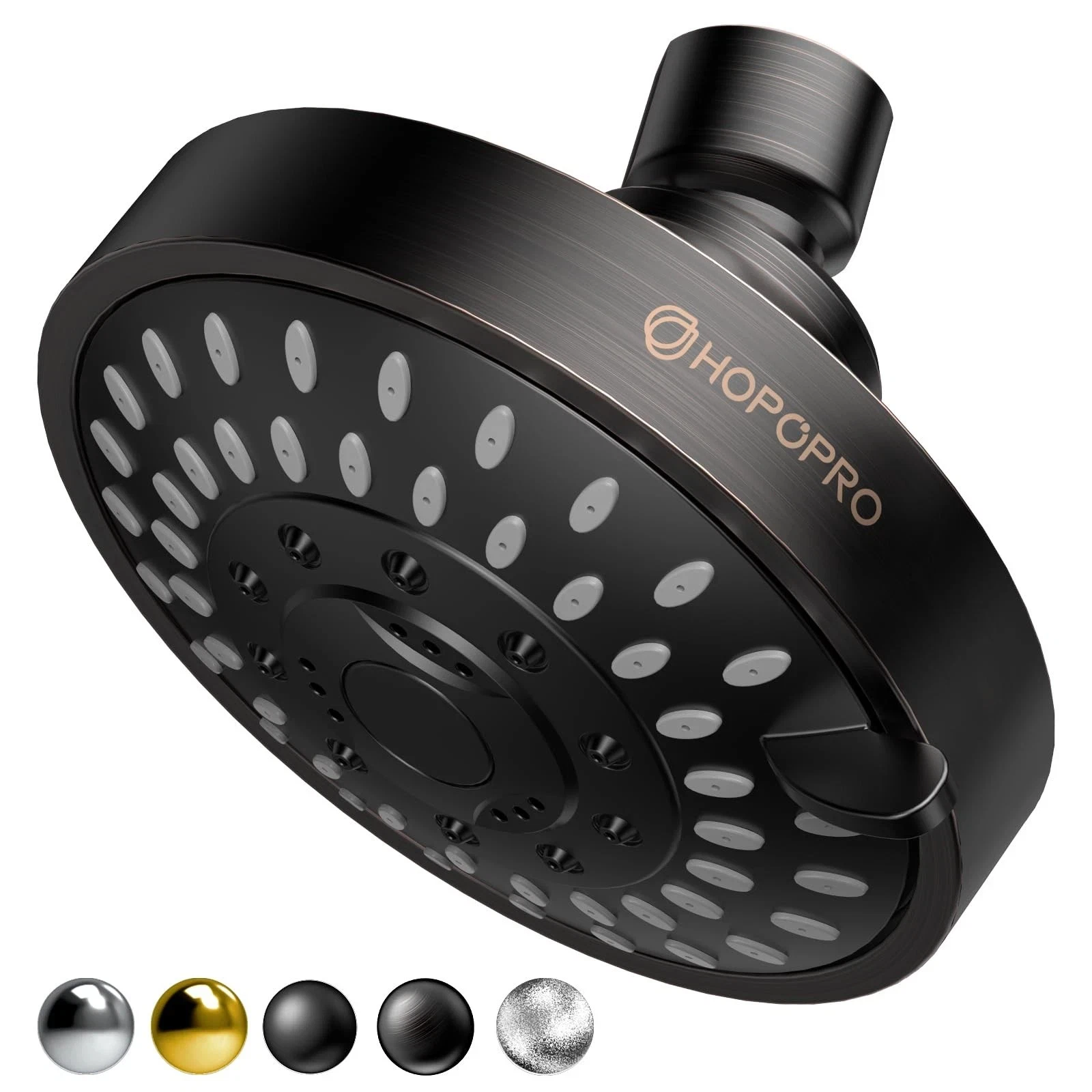 Hopopro 5-Mode High Pressure Shower Head 21651 High Flow 80 PSI Black Bronze
Opens in a new window o