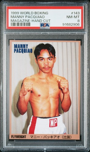 1999 WORLD BOXING MAGAZINE-HAND CUT #143 MANNY PACQUIAO PSA 8