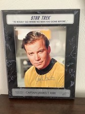 Star Trek William Shatner Autographed Plaque Captain James T Kirk Limited Edt