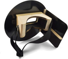 Pancake Welding Hood Helmet W/Strap - Left Handed - BLACK