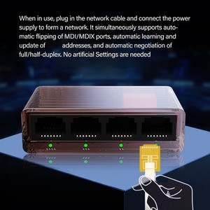 5Port Commutateur de réseau Gigabit 10/100/1000Mbps et une dissipation de chaleur efficace