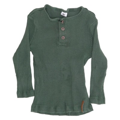 Zeeman, Henley Shirt, Größe: 92, Grün, Baumwolle/Elasthan, Streifen #FdG