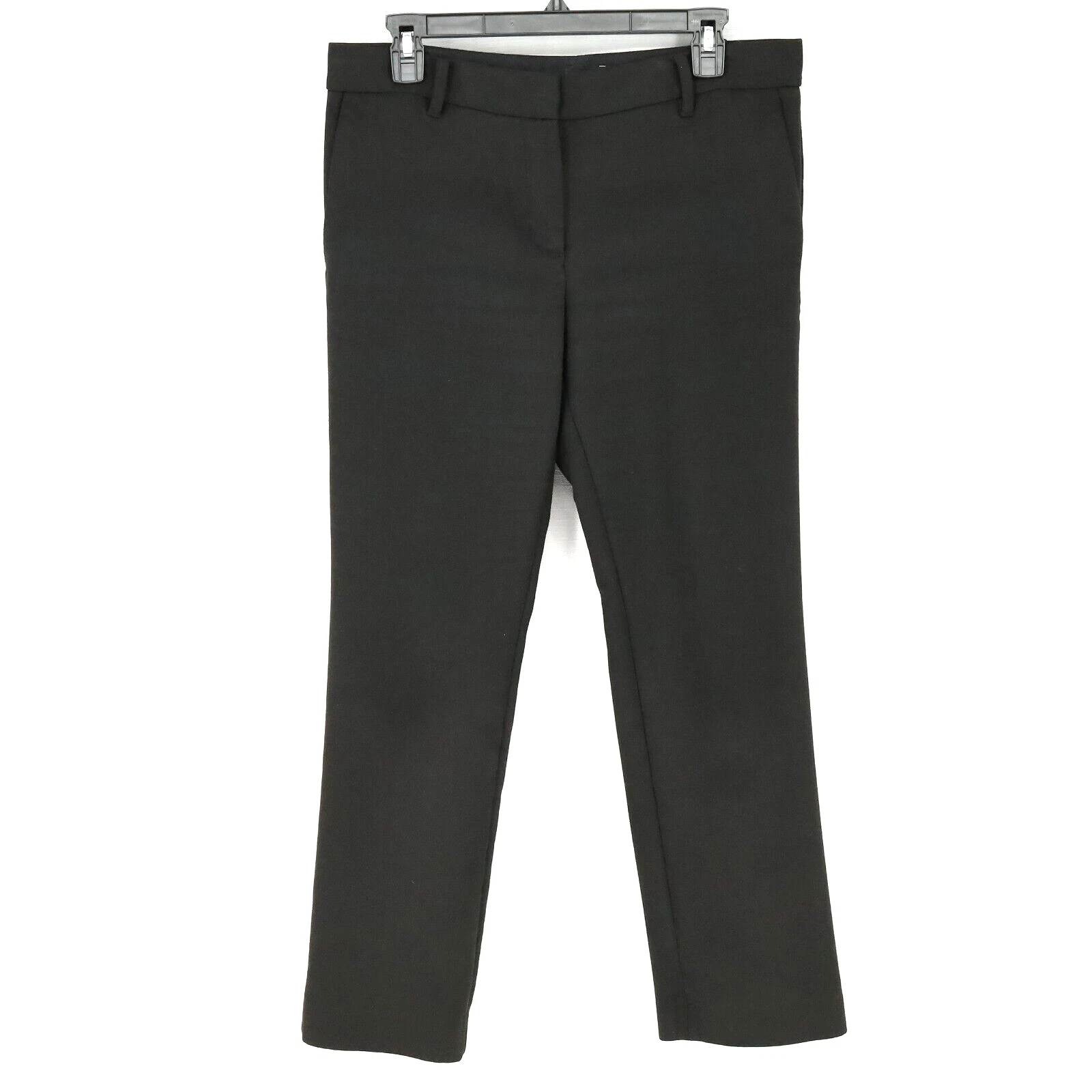 JORDAN Ann Taylor Vestito Pantalone Petites 8P Nero Elasticizzato Crepe Tasche Gamba Dritta