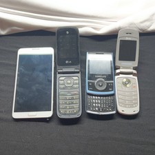 4 lot Vintage Used Cell Phones FLIP UNTESTED FOR PARTS As-Is LG SAMSUNG