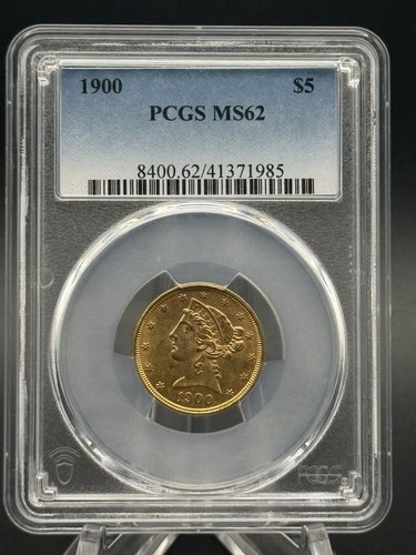 1900 US $5 Liberty Gold Piece PCGS MS62