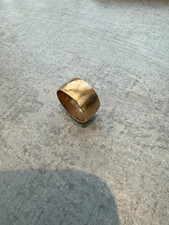 9ct Yellow Gold Wide Band Ring 11mm Size T Hallmarked