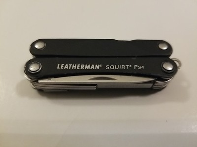 Leatherman Black Squirt PS4 Multi Tool Knife Screwdrivers File Pliers Opener