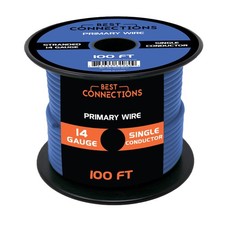 14 Gauge Car Audio Primary Wire 100ft  Blue   Remote, Power/Ground Electrical