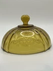 Vintage Federal Madrid Depression Glass Amber Butter Dome Cover 5 X 3” DOME ONLY