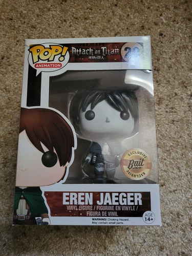 Funko POP Animation Eren Jaeger 20 Attack On Titan BAIT Exclusive Black & White