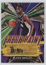 2022-23 Panini Court Kings Fresh Paint 182/199 Blake Wesley #FP-BWS Auto 5l1