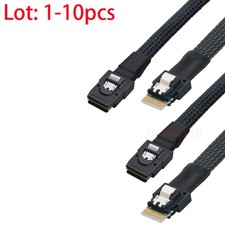 Lot SLIM SAS SFF-8654 4I to MINI SAS 8087 Server Hard Disk High-Speed Cable 50CM