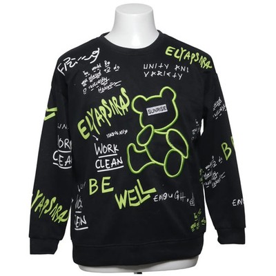 Studio Studio, Sweatshirt, Größe: S/M, Schwarz/Mehrfarbig #etP