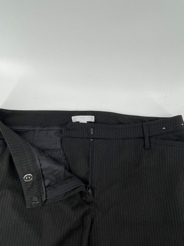 New York & Co Stretch Gray Flat Front Pinstripe Flare Career Pants Size 10 - Picture 6 of 14