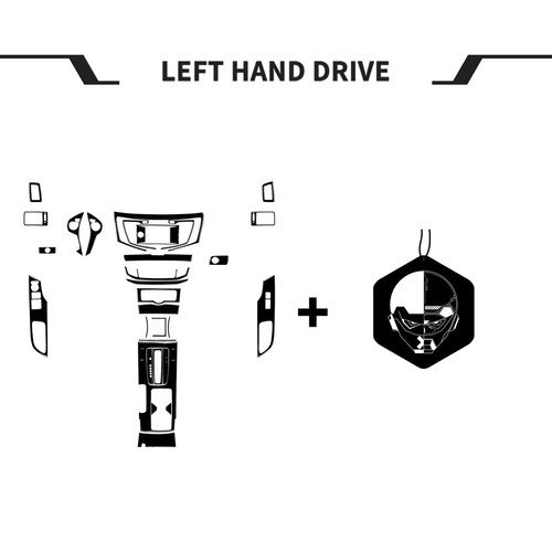 35Pcs Glossy Piano Black Full Interior Trim Kits For Honda Accord Coupe 2014-17 - Foto 11 di 11